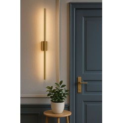 Şarjlı Pilli 80 cm Gold Kasa Çubuk Aplik