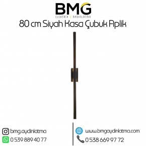 80 cm Siyah Kasa Dekoratif Çubuk Aplik