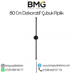 Dekoratif Siyah Kasa Çubuk Aplik 80 Cm