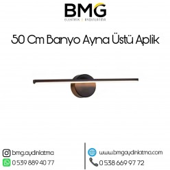 50 cm Siyah Kasa Banyo Duvar Ayna Tablo Aplik