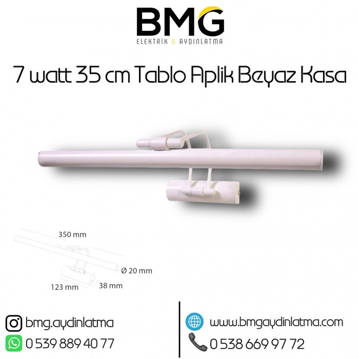 7 Watt Beyaz Kasa Ayna Üstü Tablo Aplik