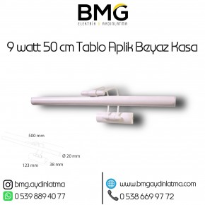9 Watt 50 cm Beyaz Kasa Ayna Üstü Tablo Aplik