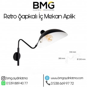 Retro Şapkalı İç Mekan Aplik