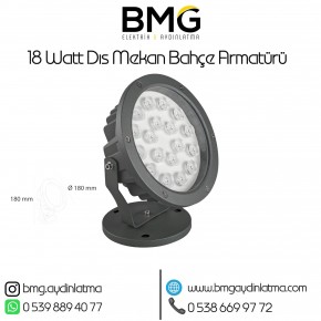 18 Watt Sıva Üstü Dış Mekan Bahçe Armatürü