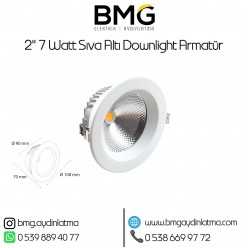 2 inç 7 Watt Sıva Altı Downlight Armatür