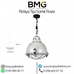 Atölye Tipi Kafesli Endüstriel Sarkıt Avize BMG-319