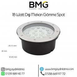 18 Watt Dış Mekan Yere Gömme Spot