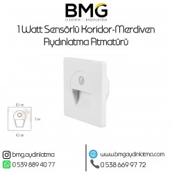 1 Watt Sensörlü Koridor Merdiven Aydınlatma Armatürü