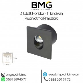 3 Watt LED Koridor Merdiven Aydınlatma Armatürü