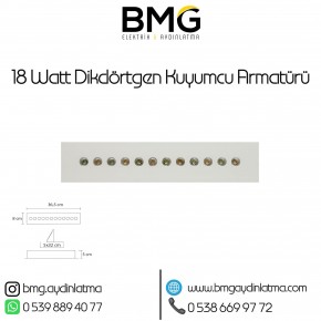 18 Watt Dikdörtgen Kuyumcu Vitrin Aydinlatma Armatürü
