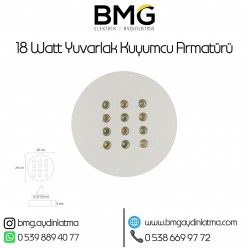 18 Watt Yuvarlak Kuyumcu Vitrin Aydınlatması