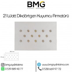21 Watt Dikdörtgen Kuyumcu Vitrin Aydinlatma Armatürü