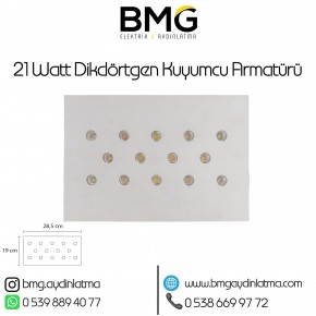 21 Watt Dikdörtgen Kuyumcu Vitrin Aydinlatma Armatürü