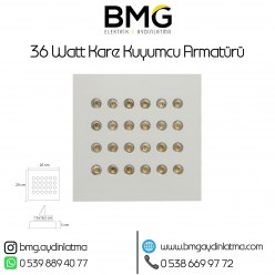 36 Watt Kare Kuyumcu Vitrin Aydınlatması