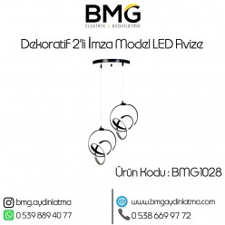 Dekoratif 2'li İmza Model LED Avize BMG-1028