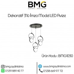 Dekoratif 3'lü İmza Model LED Avize BMG-1030