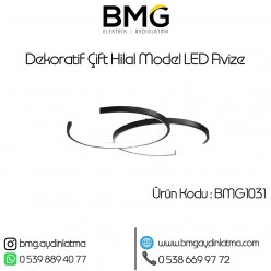 Dekoratif Çift Hilal Model LED Avize BMG-1031