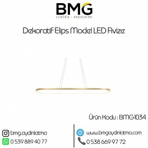 Dekoratif Elips Model LED Avize BMG-1034