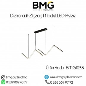 Dekoratif Zikzak Model LED Avize BMG-1033
