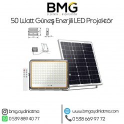 50 Watt Güneş Enerjili LED Projektör