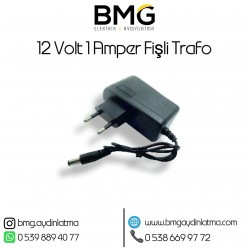 12 Volt 1 Amper Priz Tipi Fişli Adaptör