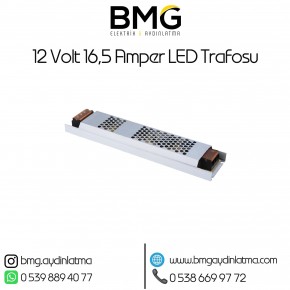 12 volt 16,5 Amper Şerit LED Trafosu