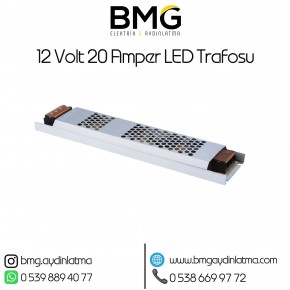 12 volt 20 Amper Şerit LED Trafosu