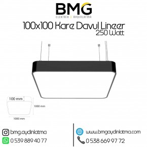 100x100 cm 250 Watt Kare Davul LED Lineer Aydınlatma