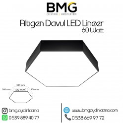 60 Watt Altıgen Davul LED Lineer Aydınlatma