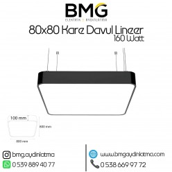 80x80 cm 160 Watt Kare Davul LED Lineer Aydınlatma