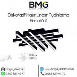 Dekoratif Hasır Lineer Aydinlatma Armatürü