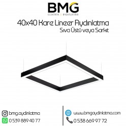 40x40 cm Kare Lineer Aydınlatma