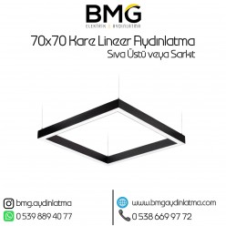 70x70 cm Kare Lineer Aydınlatma