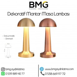 Dekoratif Şarjlı Mantar Masa Lambası