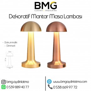Dekoratif Şarjlı Mantar Masa Lambası