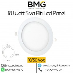 12/24 Volt 18 Watt Sıva Altı LED Panel