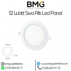 12 Watt Sıva Altı Yuvarlak LED Panel