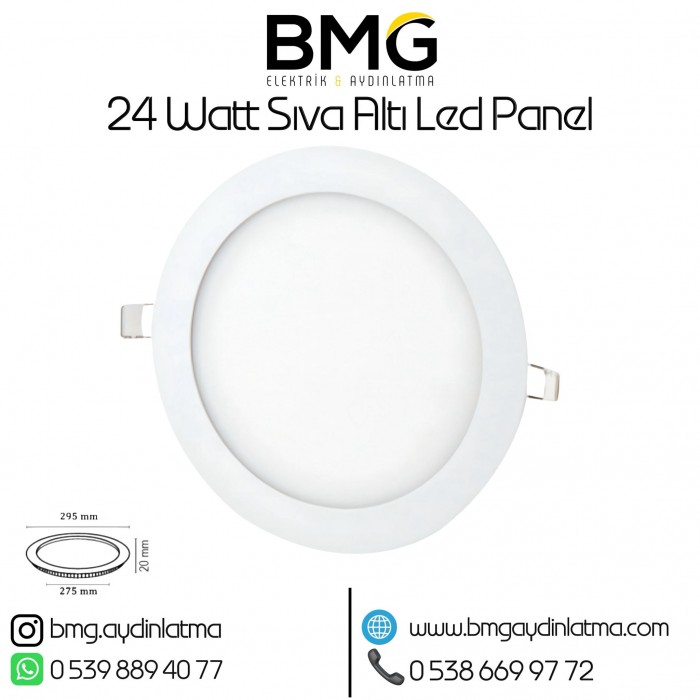 24 Watt Sıva Altı Yuvarlak LED Panel