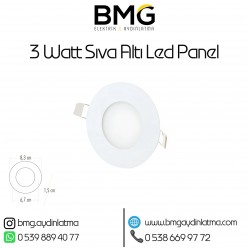 3 Watt Sıva Altı Yuvarlak LED Panel