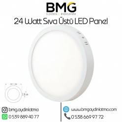 24 Watt Sıva Üstü Yuvarlak LED Panel Spot