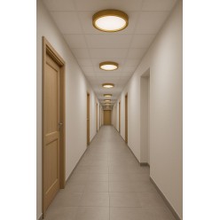 18 Watt Sarı Kasa Sıva Üstü Yuvarlak LED Panel Spot