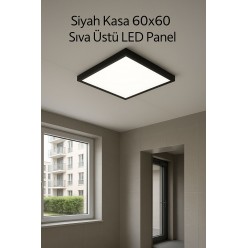 60x60 Siyah Kasa Sıva Üstü LED Panel