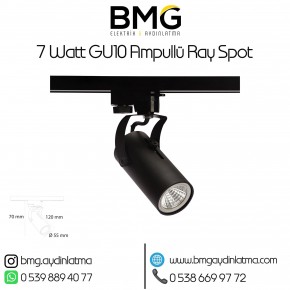 7 Watt GU10 Ampullü Ray Spot Armatür