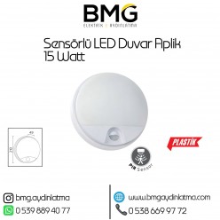 Sensörlü Yuvarlak LED Duvar Aplik Armatür