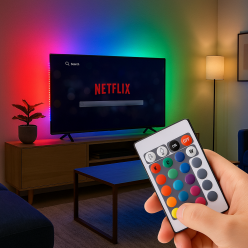 USB Girişli RGB TV Arkası Şerit LED Kumandalı
