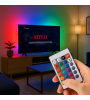 USB Girişli RGB TV Arkası Şerit LED Kumandalı