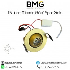 1,5 Watt Hareketli Manda Gözü Spot Gold Kasa