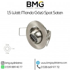 1,5 Watt Hareketli Manda Gözü Spot Saten Kasa