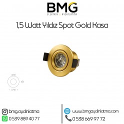 1,5 Watt Gold Kasa Mini Yıldız Spot