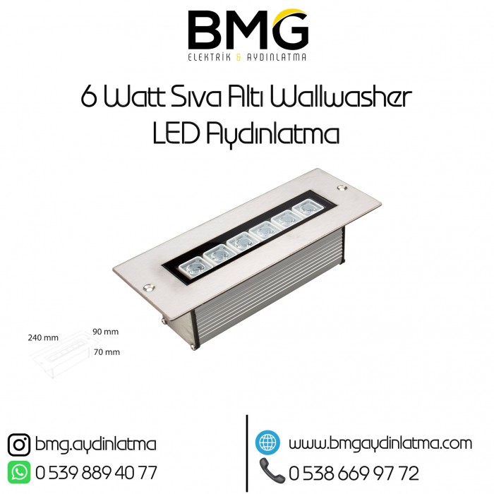 6 Watt Sıva Altı Wallwasher LED Aydınlatma